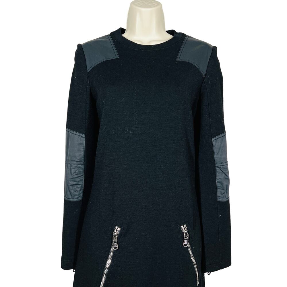 Marc x Marc Jacobs Dress Knit Patch Zipper Black Mini Pocket Punk - XS